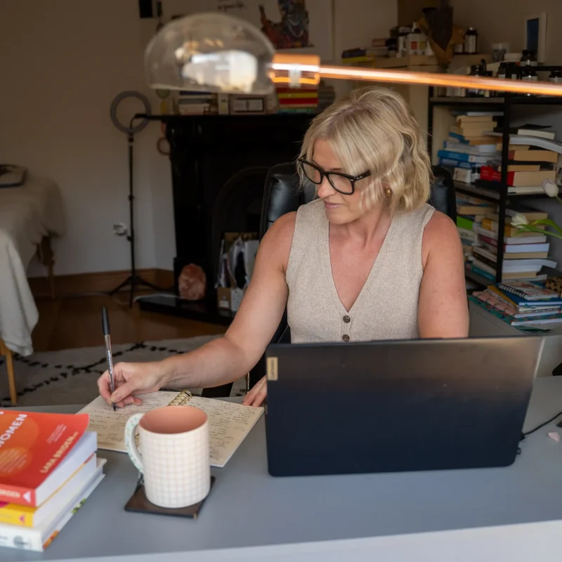 Laura writing